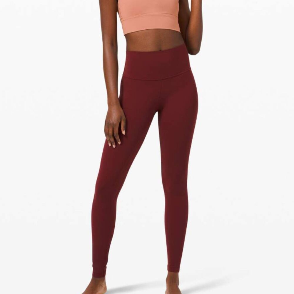 NWT Lululemon Align High-Rise Pant 28" Red Merlot Size 10 Athleisure Yoga